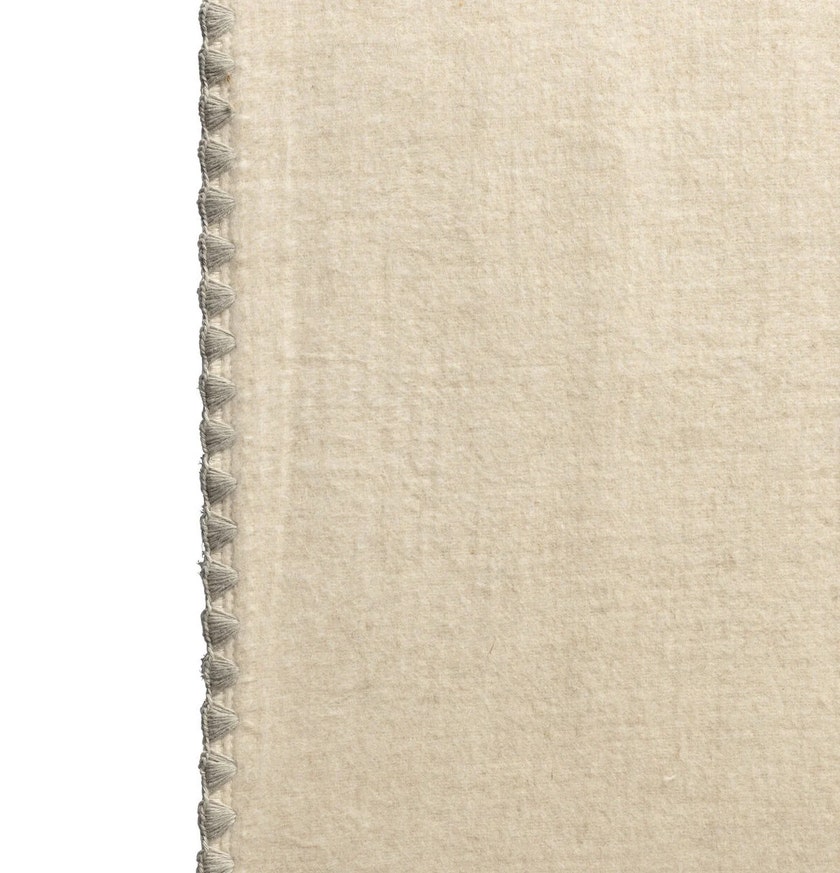 Plaid HELSINKI 140-260 cm Natural-Stitching Taupe