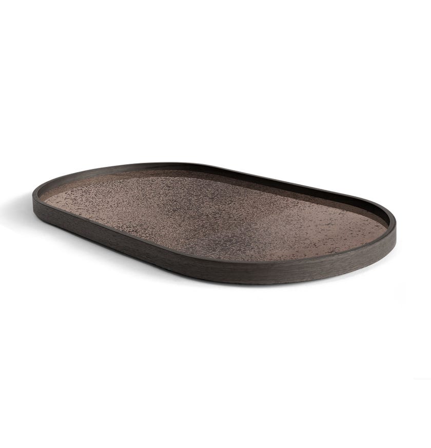 Plateau Miroir Aged Bronze - oblong - M