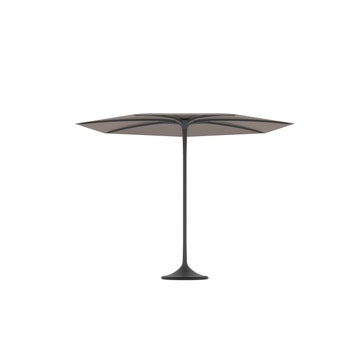 Parasol mât central PALMA, Ø.300 cm, Structure anthracite, Toile Cappuccino, Sans socle