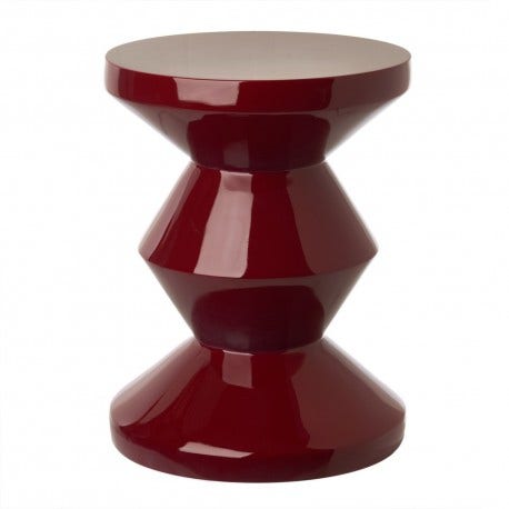 Tabouret ZIG ZAG de Pols Potten, Rubis Tabouret ZIG ZAG de Pols Potten, Rubis