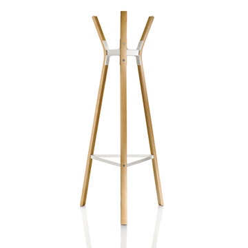 Porte-manteaux STEELWOOD de Magis, Structure en hêtre naturel et joints blanc