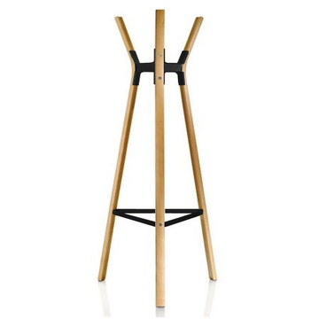 Porte-manteaux STEELWOOD de Magis, Structure en hêtre naturel et joints noir