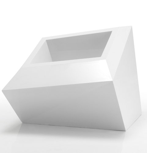 POT FAZ XL, H.60, Blanc mat de VONDOM