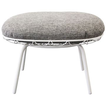 POUF PINA, Blanc / coussin gris mélangé de MAGIS