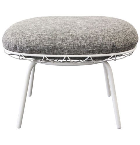 POUF PINA, Blanc / coussin gris mélangé de MAGIS