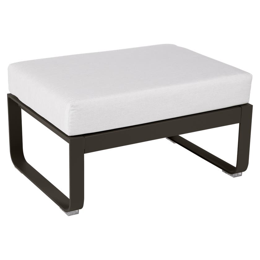 Pouf BELLEVIE de Fermob, Coussin Blanc grisé, Tonka Pouf BELLEVIE de Fermob, Coussin Blanc grisé, Tonka