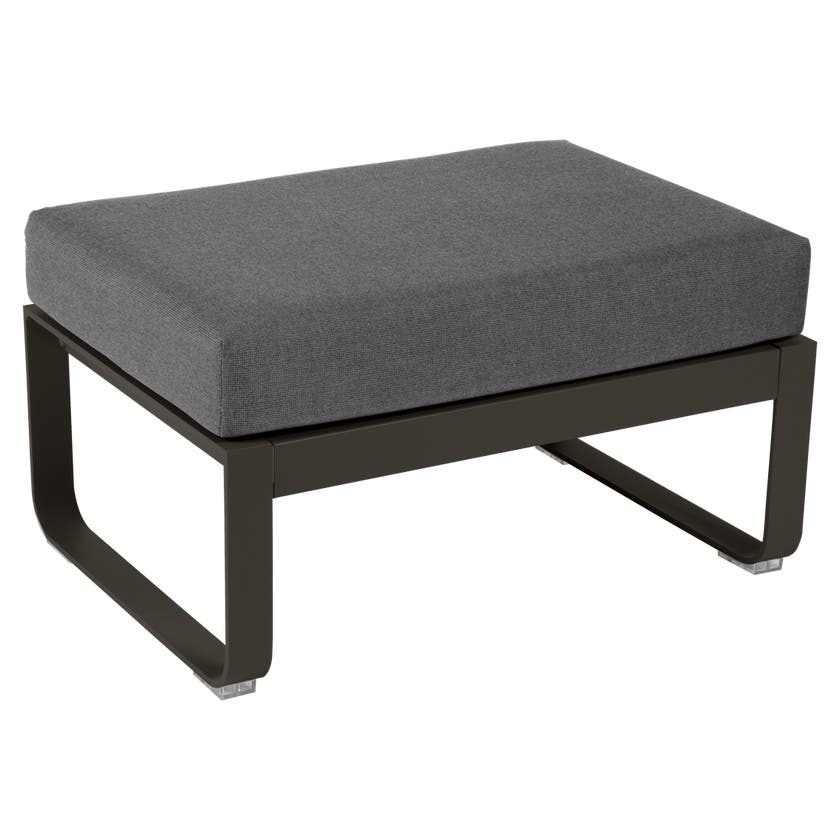 Pouf BELLEVIE de Fermob, Coussin Gris graphite, Tonka Pouf BELLEVIE de Fermob, Coussin Gris graphite, Tonka