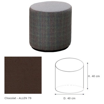 Pouf COLLIN de Marie's Corner, Chocolat Allen 79