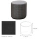 Pouf COLLIN, Gris anthracite Shaw 49