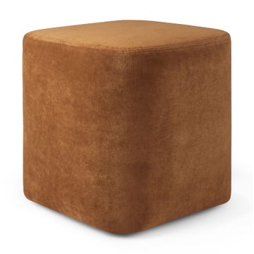Pouf Cube - tissu Cinnamon