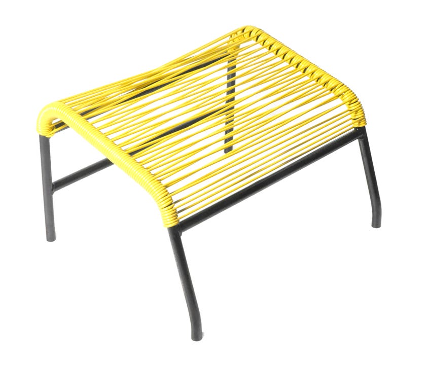 Pouf Kin de Boqa, Jaune moutarde, Structure noire Pouf Kin de Boqa, Jaune moutarde, Structure noire