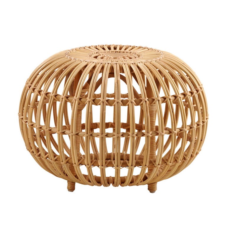 Pouf en rotin OTTOMAN de Sika Design, 55 cm