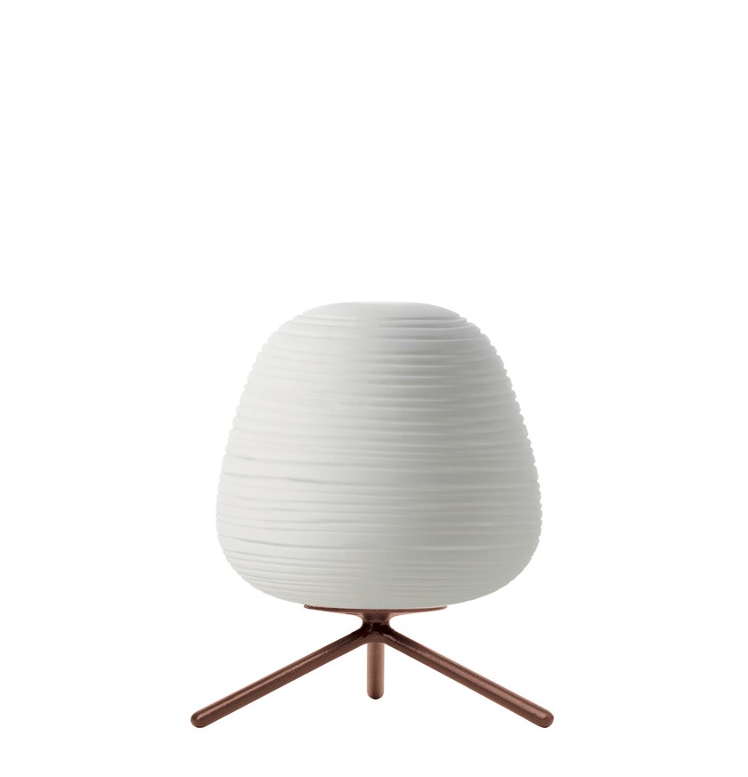 Lampe à poser RITUALS 3 de Foscarini, Avec variateur, Verre blanc