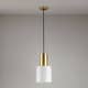 Suspension WALTER Taille 2, Verre opalin et laiton