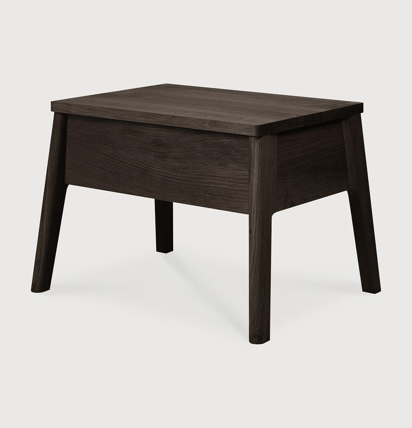Table de chevet Air - chêne vernis - brun - 1 tiroir