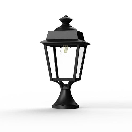 Borne PLACE DES VOSGES 1 Évolution N°6 de Roger Pradier®, Verre clair, Noir Borne PLACE DES VOSGES 1 Évolution N°6 de Roger Pradier®, Verre clair, Noir