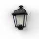 1/2 Applique PLACE DES VOSGES 1 tradition®, Noir