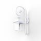 Applique crosse PLACE DES VOSGES 1 tradition de Roger Pradier®, Blanc