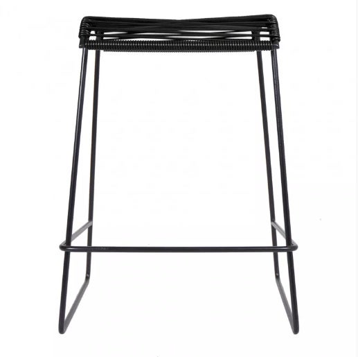 Tabouret de cuisine QUINTANA de Boqa, Noir d'aniline Tabouret de cuisine QUINTANA de Boqa, Noir d'aniline
