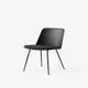 Chaise RELY HW7, Pieds bronze, Assise gris pierre, Coussin tissu Re-wool