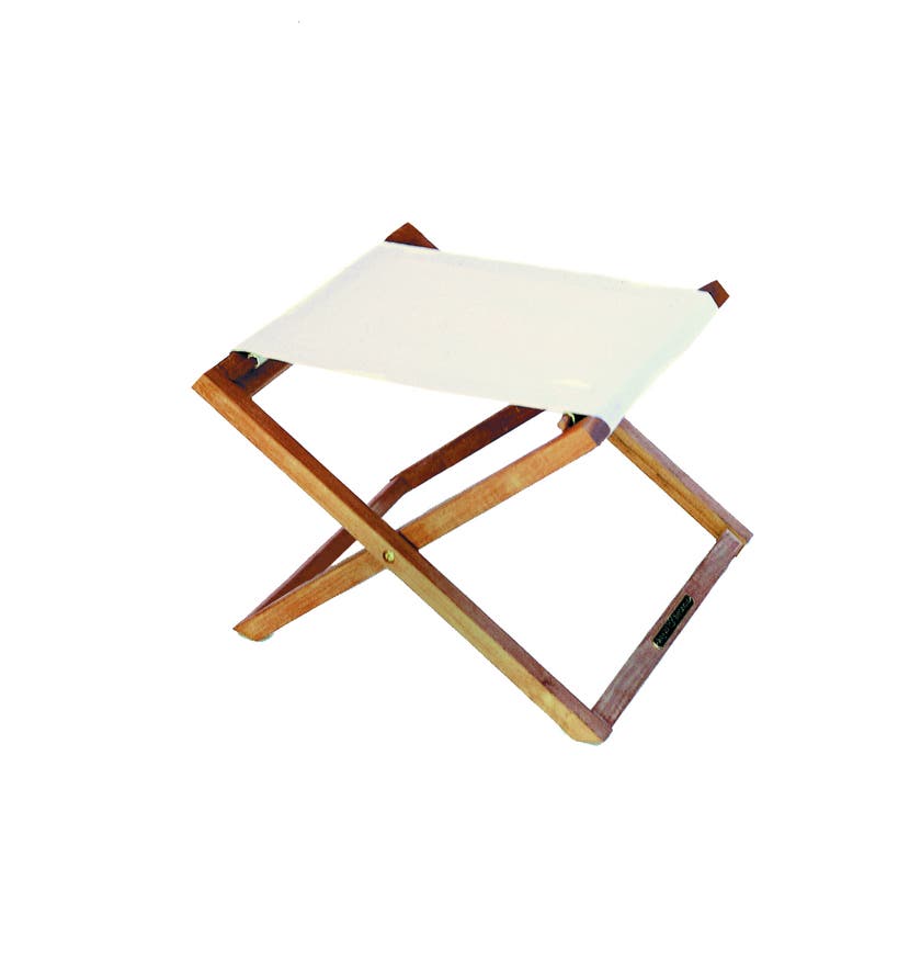 Repose-pieds BEACHER de Royal Botania, Toile, Blanc