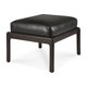 Repose-pieds Jack - acajou vernis - brun foncé - cuir Black