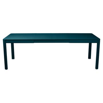 Table à allonges RIBAMBELLE de Fermob, 2 allonges, Bleu Acapulco Table à allonges RIBAMBELLE de Fermob, 2 allonges, Bleu Acapulco