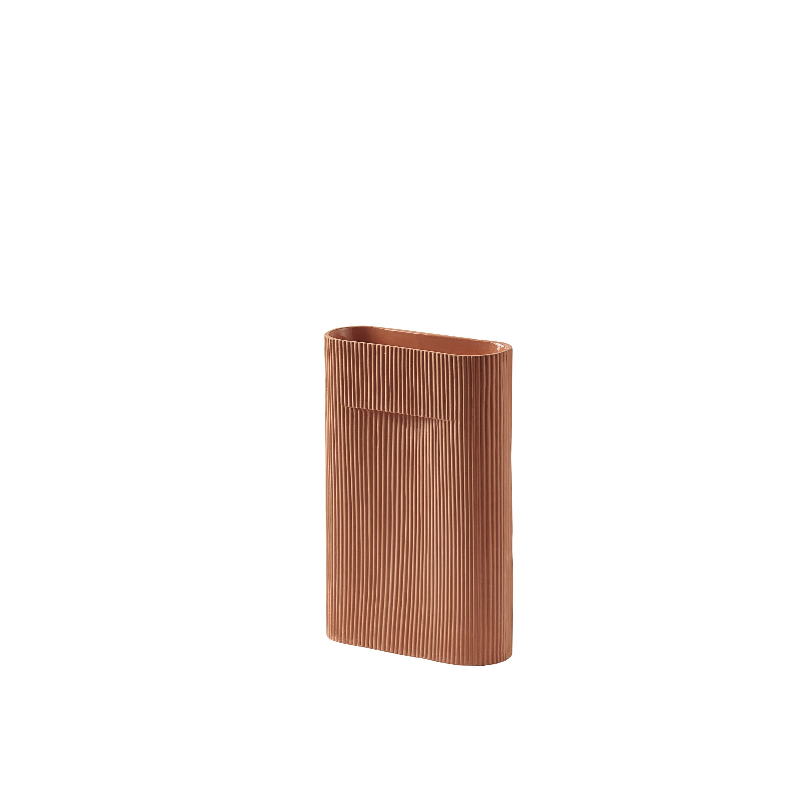 Vase RIDGE, Medium, Terracotta