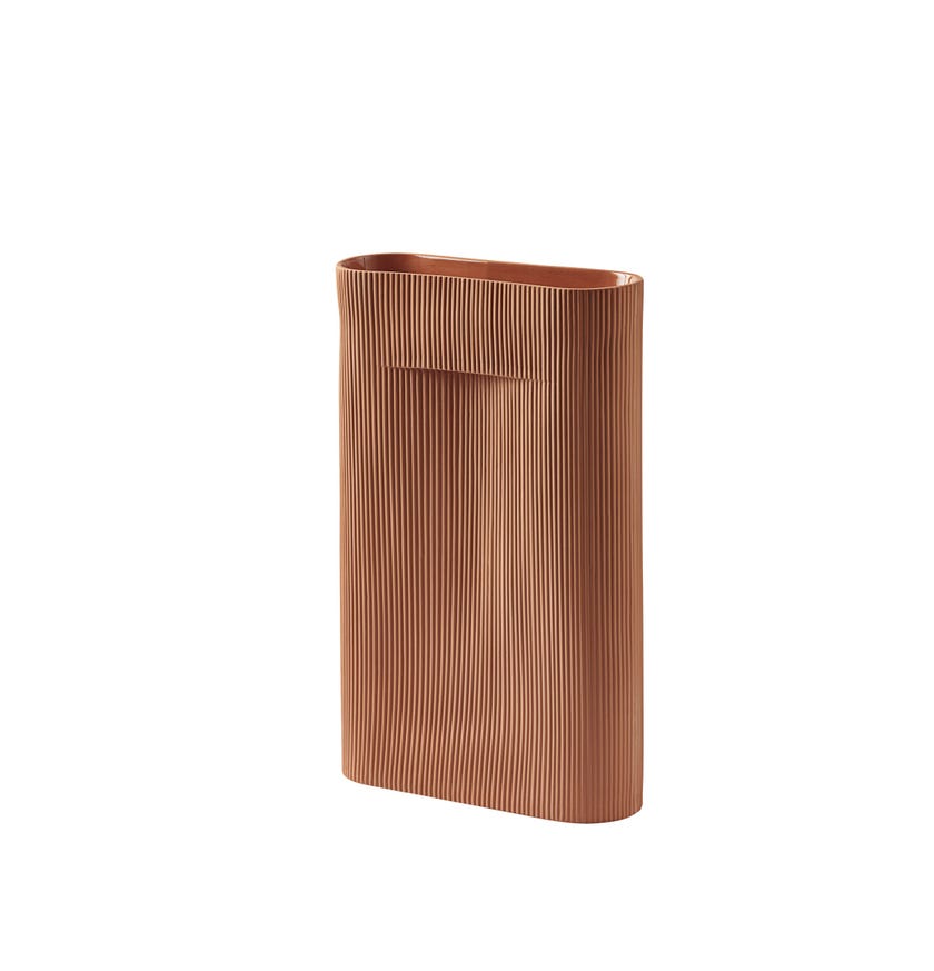 Vase RIDGE de Muuto, Large, Terracotta