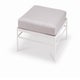 Pouf RIVAGE de Vlaemynck, Structure blanc coton, Natté Gris clair