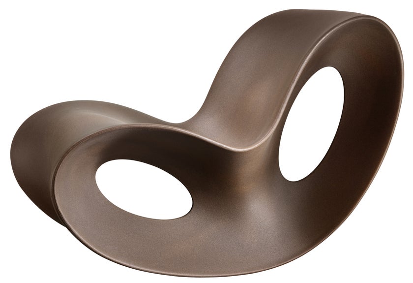 CHAUFFEUSE A BASCULE VOIDO, Brun corten de MAGIS CHAUFFEUSE A BASCULE VOIDO, Brun corten de MAGIS