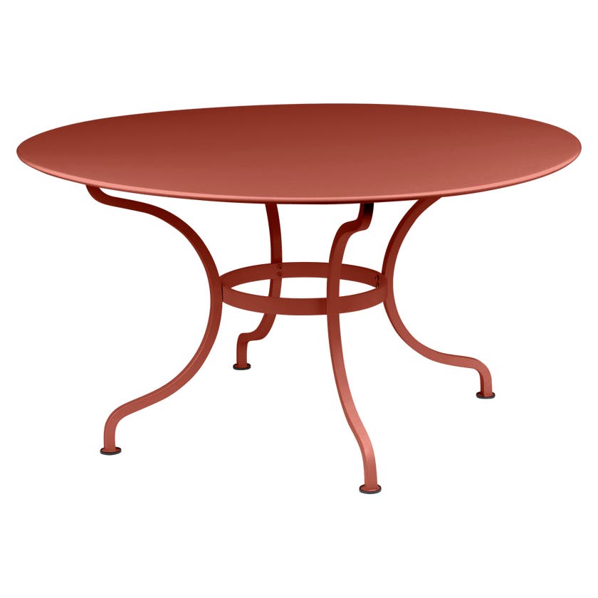 Table ronde D.137 ROMANE de Fermob, ocre rouge Table ronde D.137 ROMANE de Fermob, ocre rouge