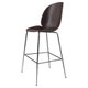 Tabouret de bar BEETLE H.65 de Gubi, Base laiton mat, Blanc albâtre