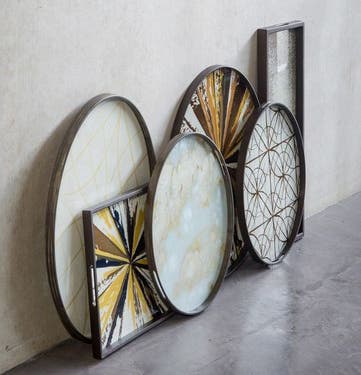Set Round Tray tables hautes de Ethnicraft Accessories, H.66/57
