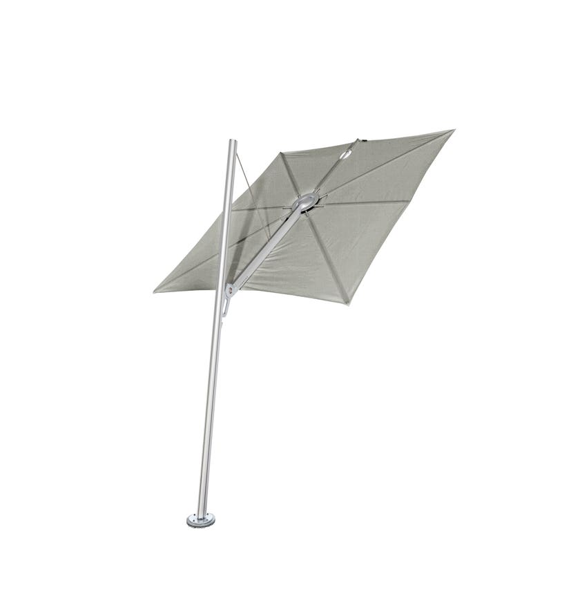 Parasol SPECTRA FORWARD 300 x 300 de Umbrosa, Chassis aluminium, Solidum Grey