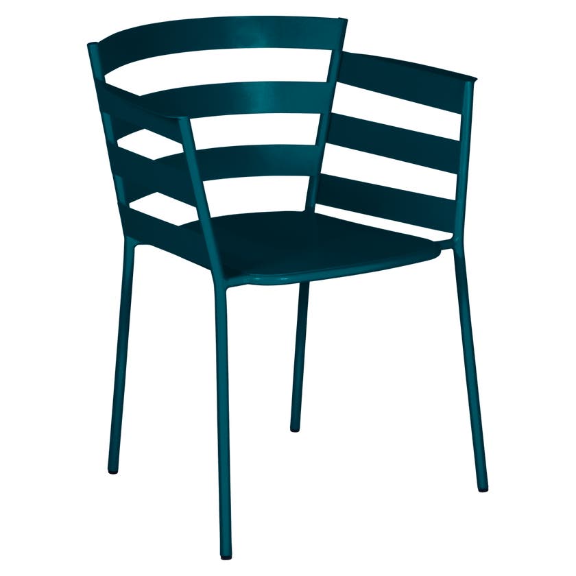Fauteuil RYTHMIC de Fermob, Bleu acapulco Fauteuil RYTHMIC de Fermob, Bleu acapulco