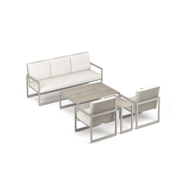 Salon d'extérieur NINIX LOUNGE Set 2 de Royal Botania, Teck