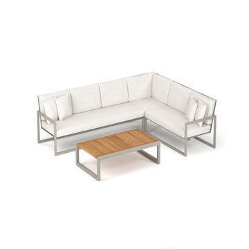 Salon d'extérieur NINIX LOUNGE Set 1 de Royal Botania, Blanc
