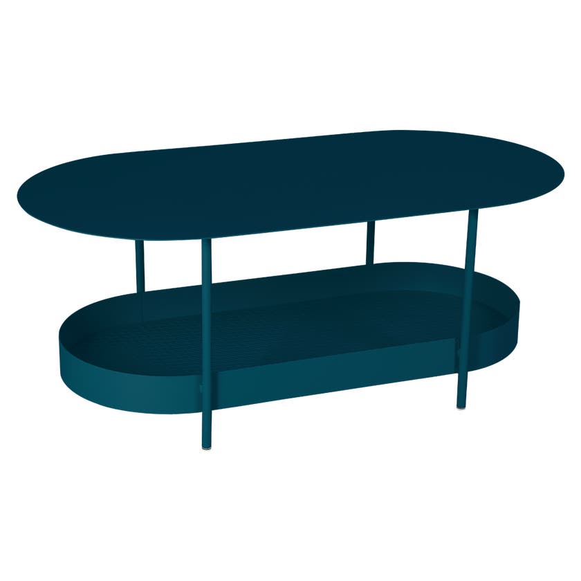 Table basse SALSA de Fermob, Bleu acapulco Table basse SALSA de Fermob, Bleu acapulco
