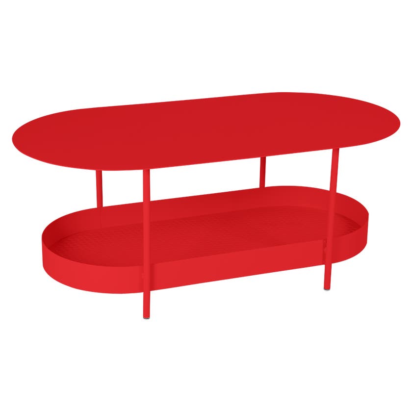 Table basse SALSA de Fermob, Coquelicot Table basse SALSA de Fermob, Coquelicot
