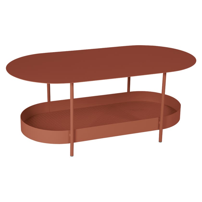 Table basse SALSA de Fermob, Ocre rouge Table basse SALSA de Fermob, Ocre rouge