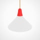 Suspension extérieure CIULIFRULI, Ø50 H40, Rouge
