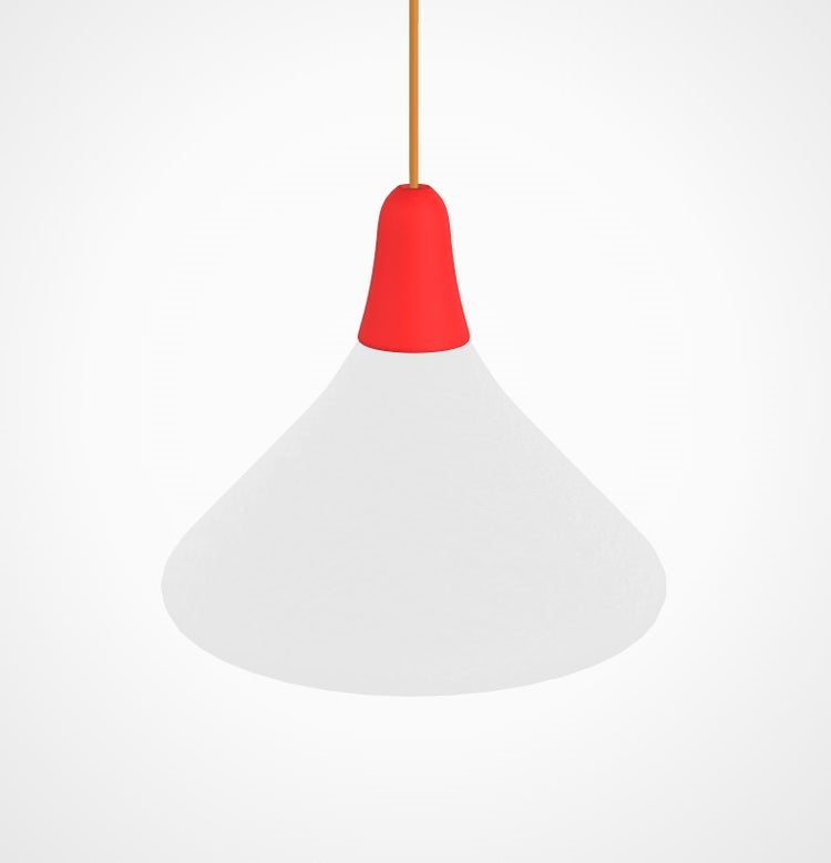 Suspension extérieure CIULIFRULI de Martinelli Luce, Ø50 H40, Rouge