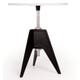 Table réglable SCREW Ø.60 cm de Tom Dixon, Plateau marbre blanc