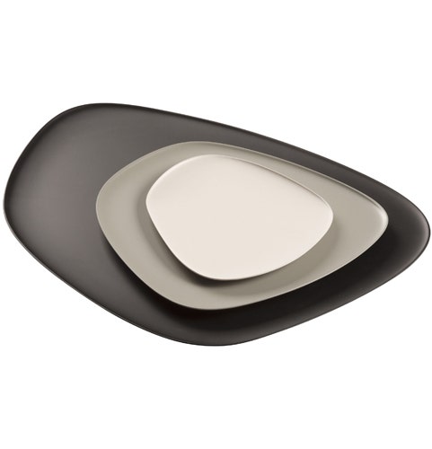 Set de 3 plateaux NAMASTE de Kartell, Gris tourterelle
