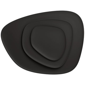 Set de 3 plateaux NAMASTE de Kartell, Noir