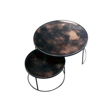 Table basse NESTING de Ethnicraft, Bronze - Heavy Aged Mirror