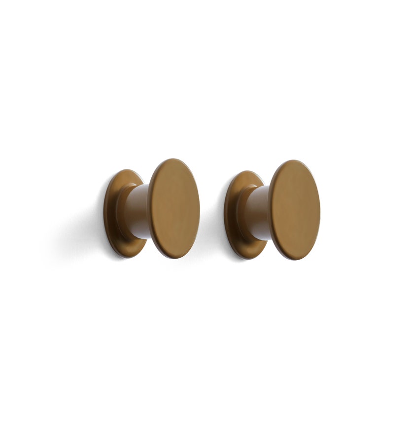 Set de 2 patères BOLT de Hay, Light brown