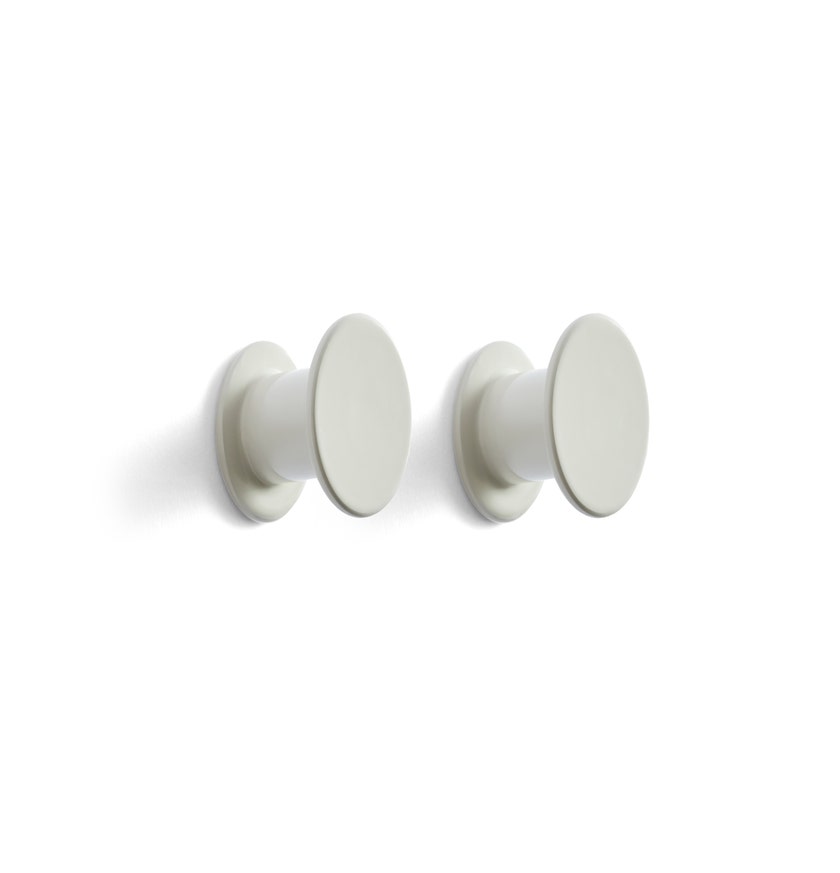 Set de 2 patères BOLT de Hay, Light grey