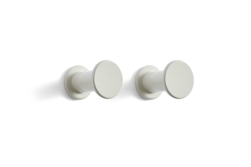 Set de 2 patères BOLT de Hay, Light grey Set de 2 patères BOLT de Hay, Light grey